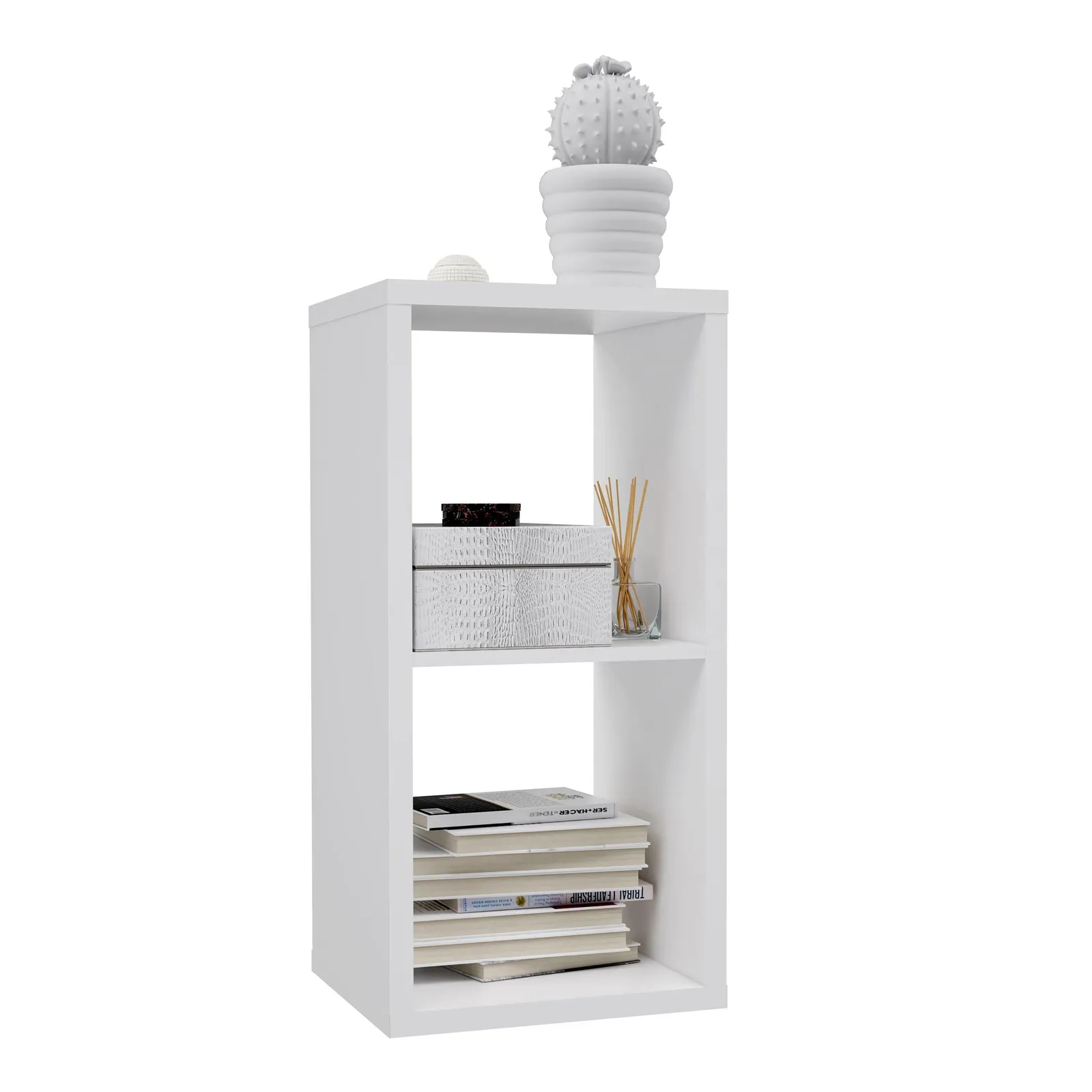 Furniture To Go Mauro 1 Shelf Storage Unit in White 4