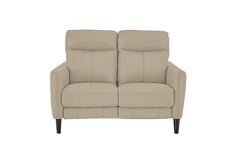Compact Collection Petit 2 Seater Leather Sofa - BV Pebble