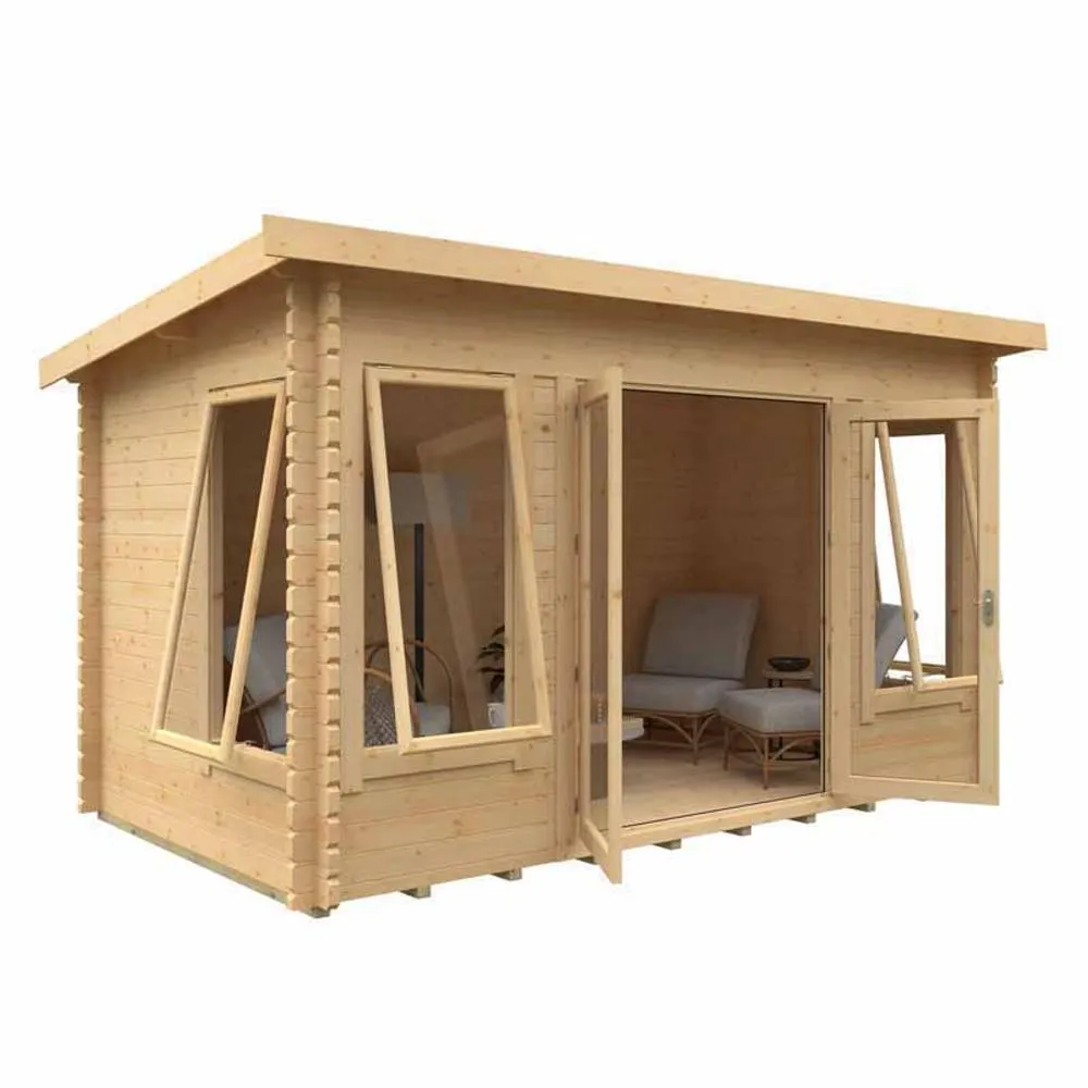 Buttercup Farm 14x8w The Hatfield 44mm Cabin - L415 x W235 x H232.8 cm in Natural 2