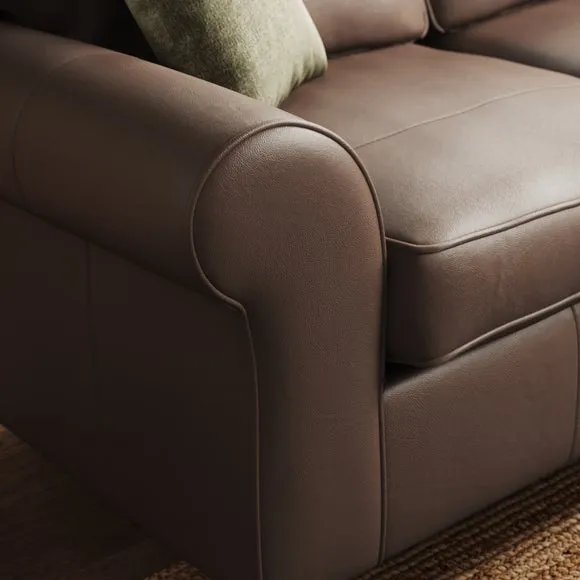 Flori Classic Leather 2 Seater Sofa 5