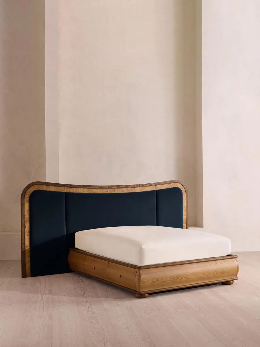 Alana Bed, Super king, Velvet, Royal Blue