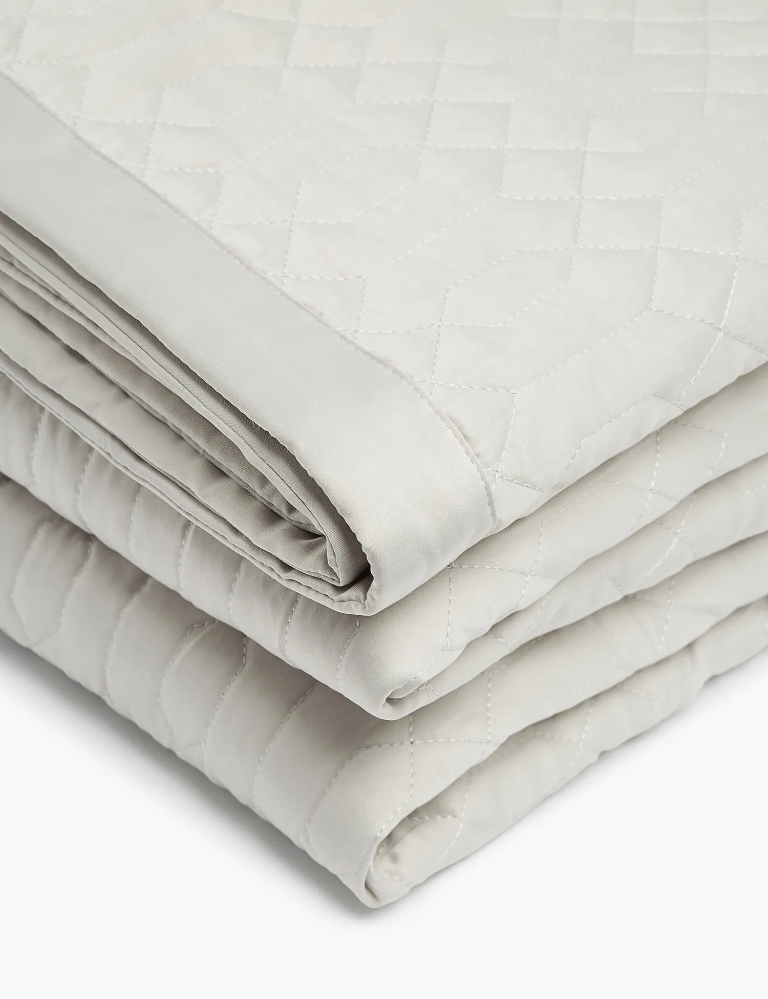 M&S Satin Quilted Throw