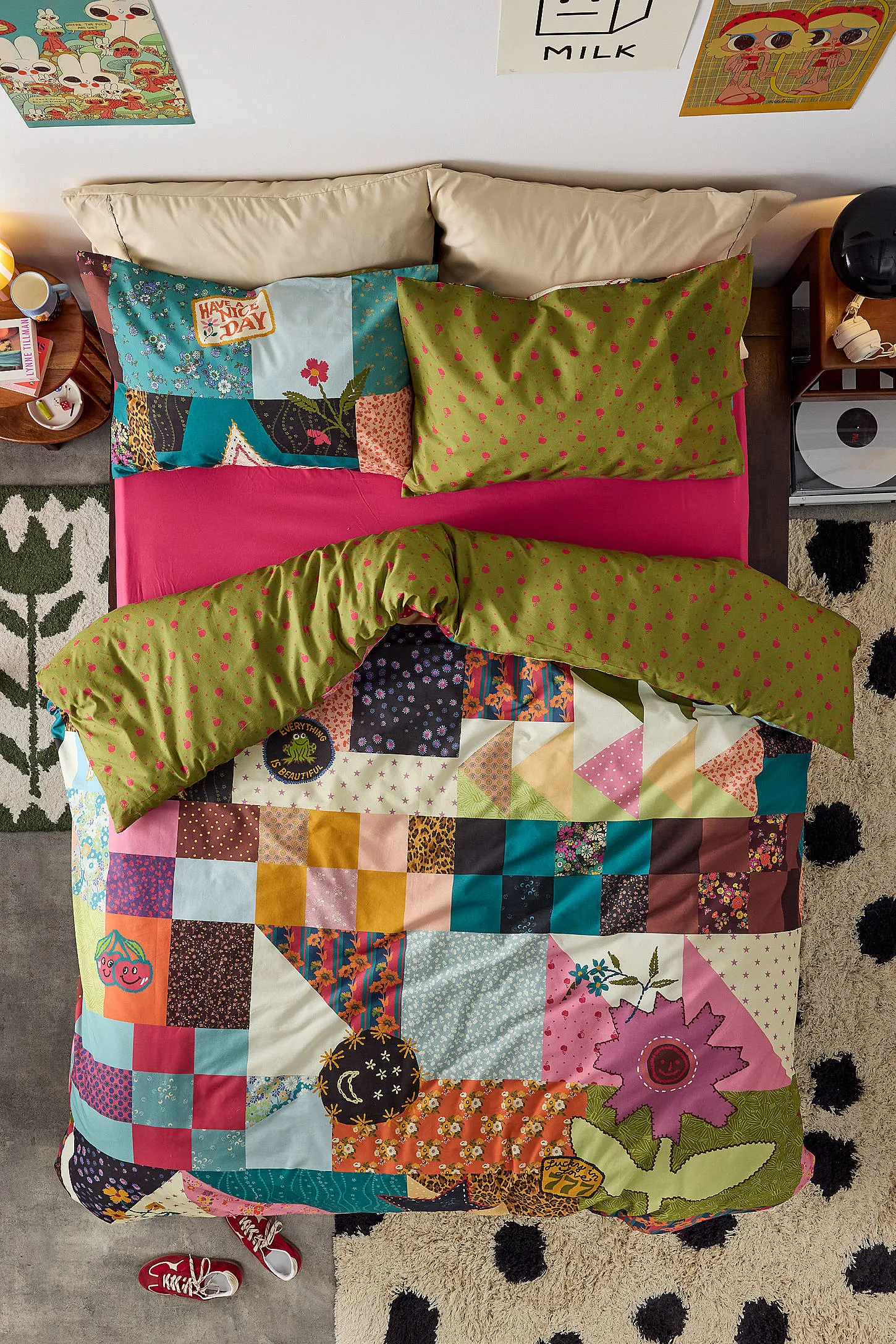 Quirky Patchwork Reversible Duvet Set