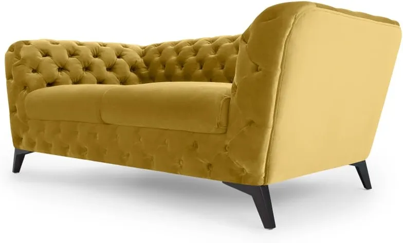 Sloan 2 Seater Sofa, Vintage Gold Velvet