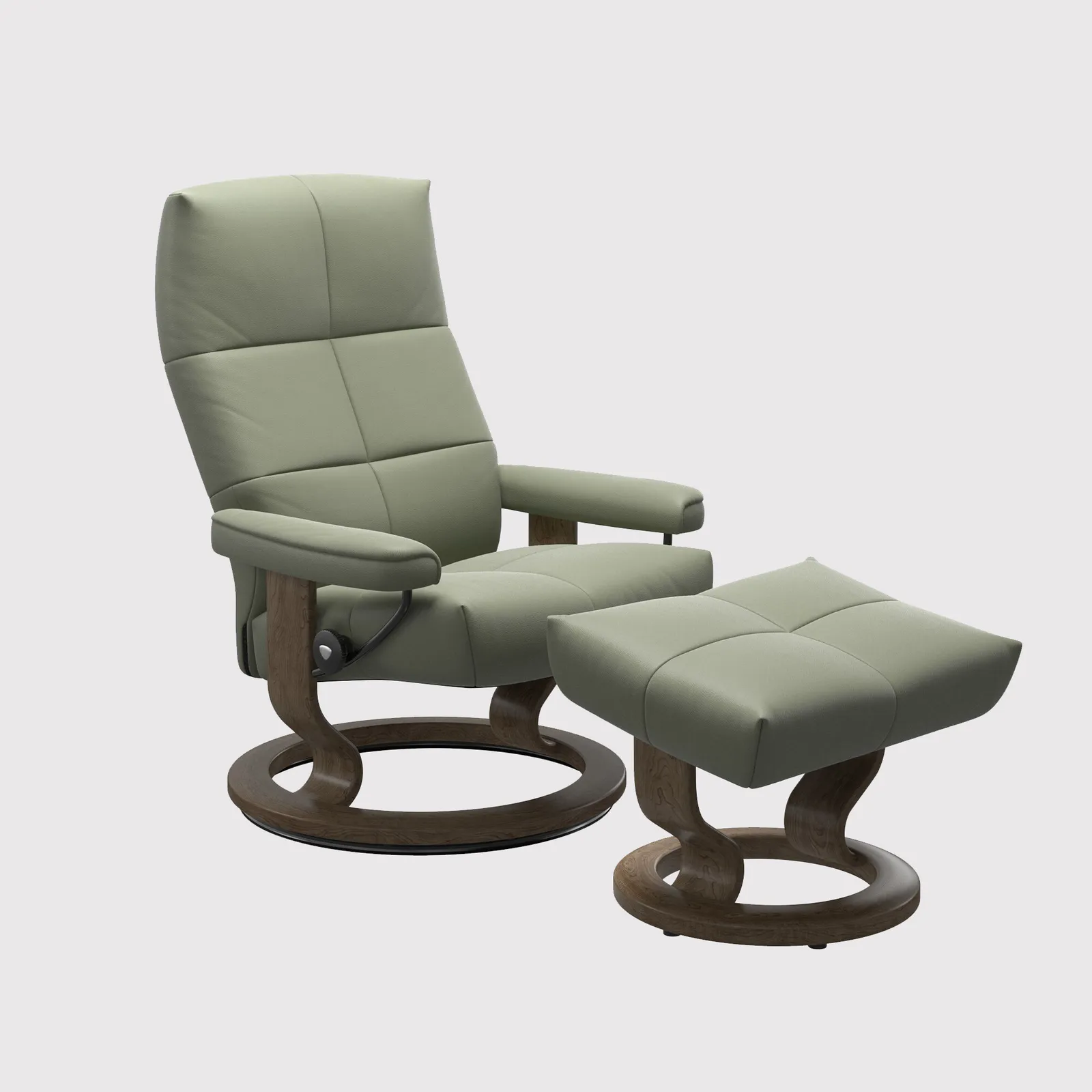 Stressless David Large Classic Recliner Chair & Footstool Leather | Barker & Stonehouse