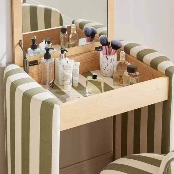 Frankie Compact Dressing Table Set with Mirror and Stool 3