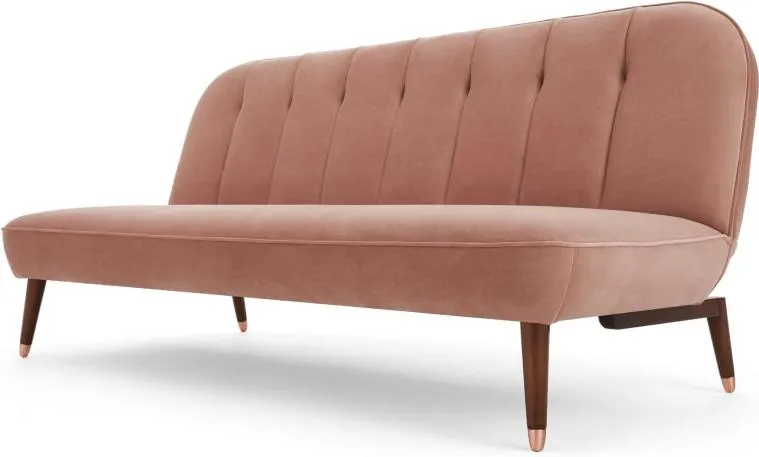 Margot Click Clack Sofa Bed, Blush Pink Velvet