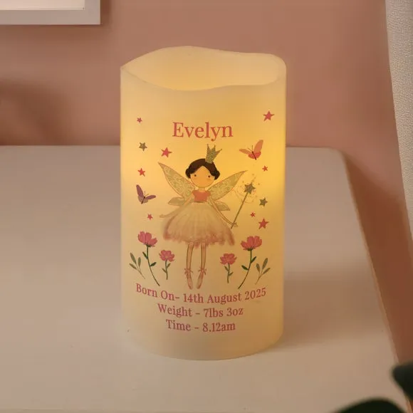 Personalised Fairy Princes LED Candle