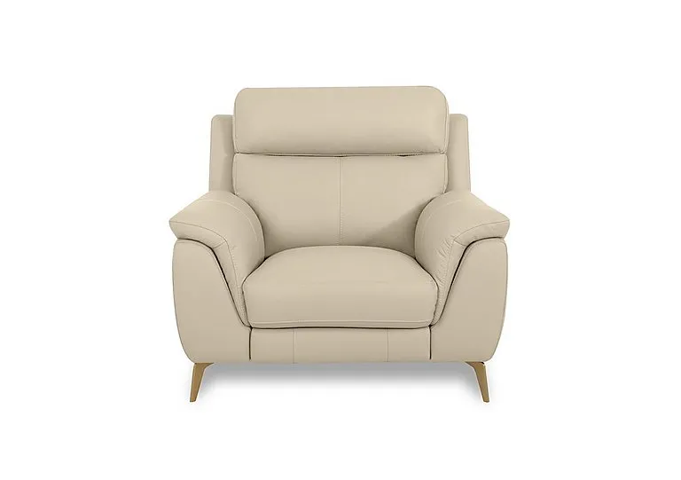 Eclipse Leather Chair - Bisque