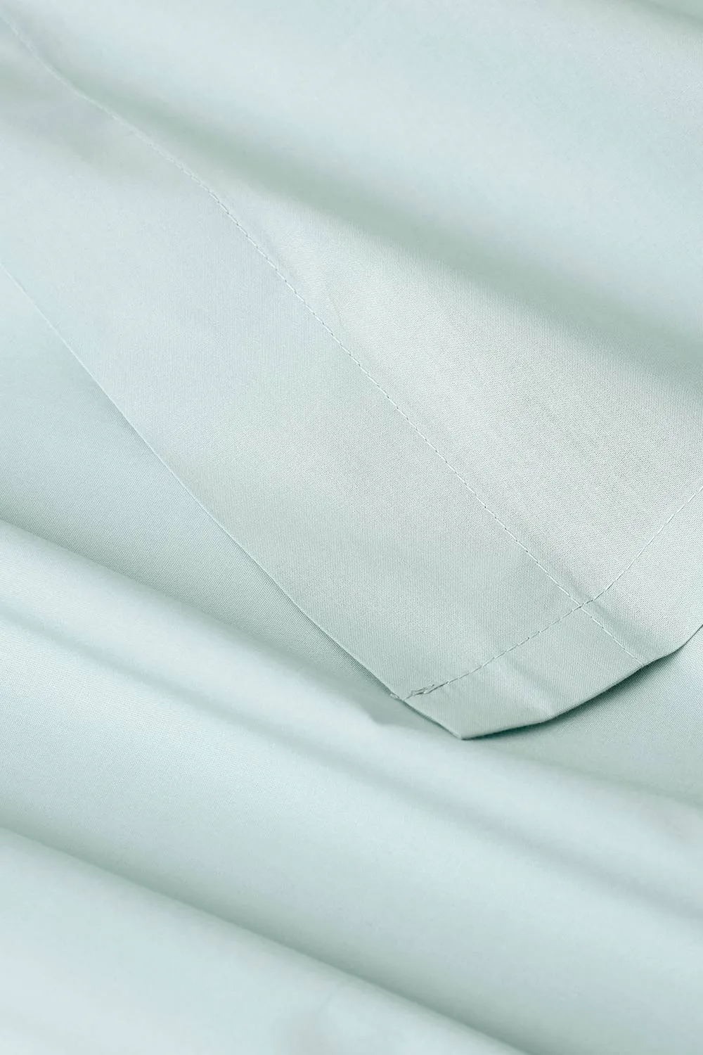 CHRISTY Pure Cotton Percale Flat Sheets in Duck Egg Blue 2
