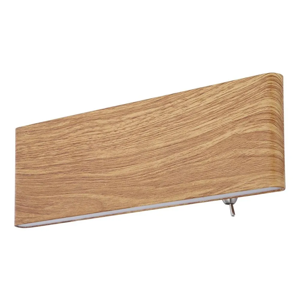 Netlighting Siegfried 23cm Integrated LED Wall Lamp Wood Look LED 3000K in Brown 2