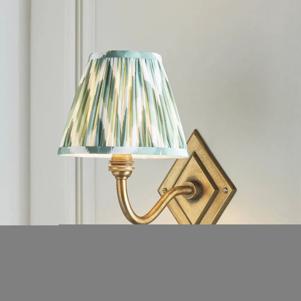 Netlighting Diamond Curve & Zigzag 16cm Wall Lamp Antique Brass Cotswold Green in Gold 2