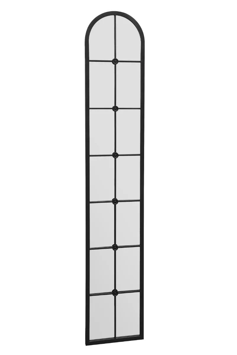 MirrorOutlet Black Framed Arched Leaner Wall Mirror 67" X 12" (170CM X 30CM) 4