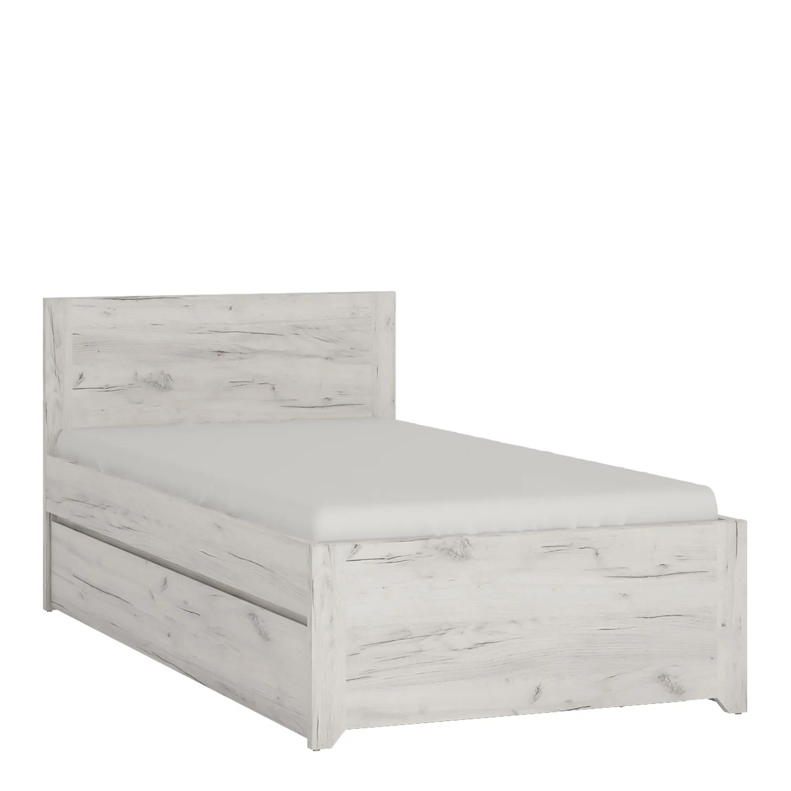 Furniture To Go Angel Single Bed with Underbed Drawer (Inc Slats) in White