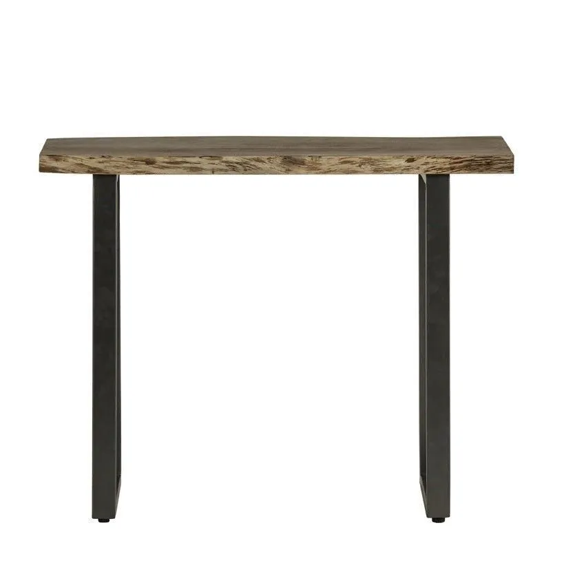 IH Design Wollaston Natural Essential Live Edge Console Table in Brown 3