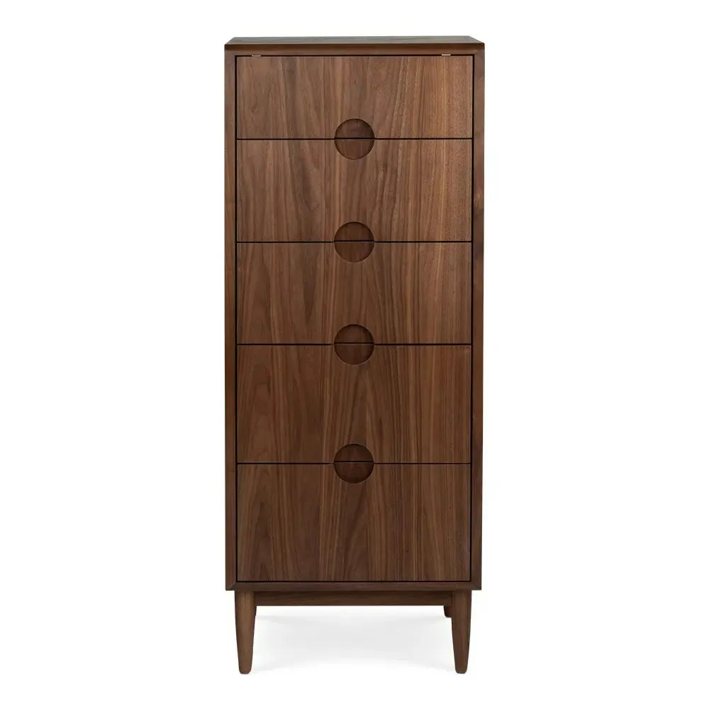 Heal's Amira Tallboy Chest of Drawers Walnut 2