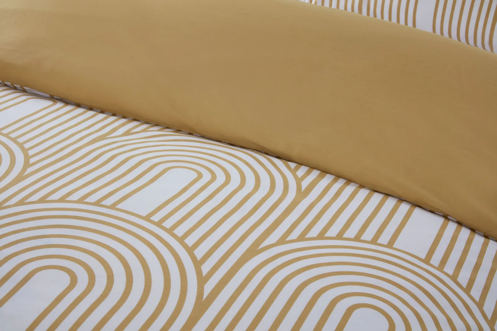 Rapport Home Arches Geometric Polycotton Duvet Cover Set With Pillowcase in Yellow 3