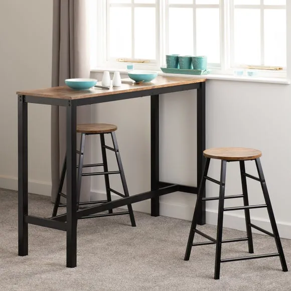 Athens 2 Seater Rectangular Bar Table with 2 Stools