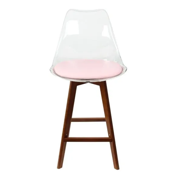 Fusion Living Soho Clear Plastic Bar Stool 3
