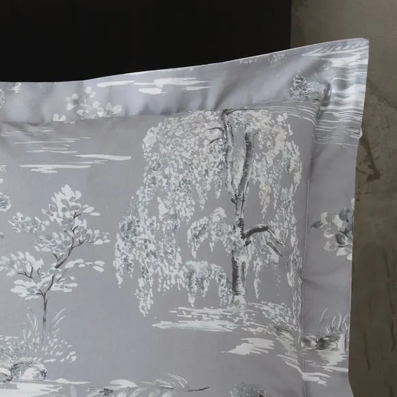 Chinoiserie Grey Oxford Pillowcase 2