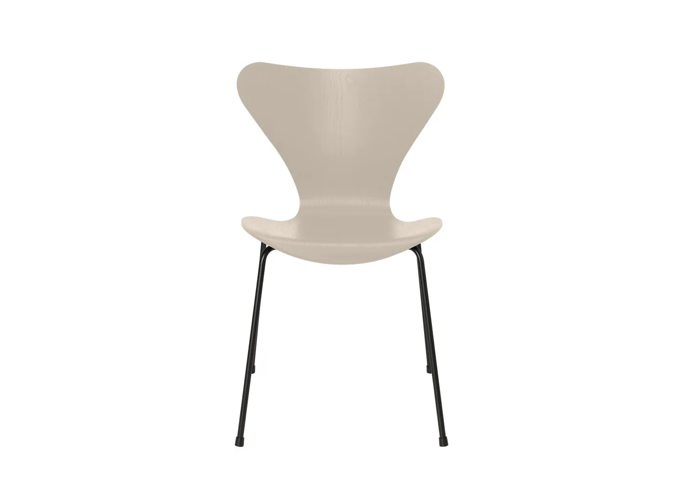 Fritz Hansen Series 7 Chair Coloured Ash Light Beige Black Legs