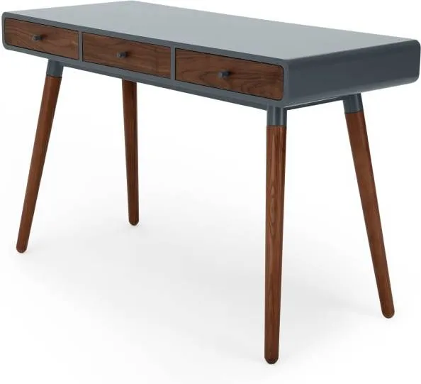 Edelweiss Desk, Walnut and Grey