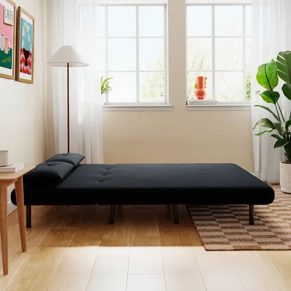 Phoebe Velvet Small Double 2 Seater Sofa Bed 3