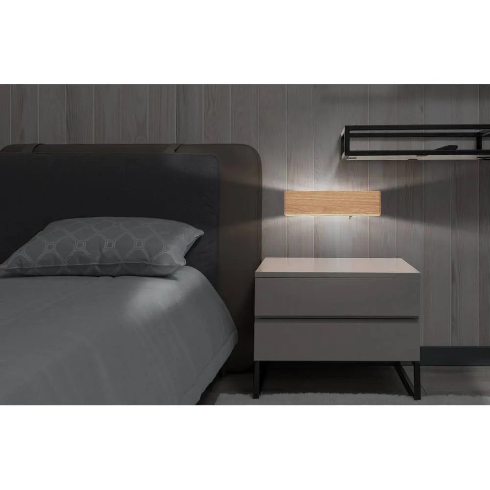 Netlighting Siegfried 30cm Integrated LED Wall Lamp Wood Look LED 3000K in Brown 6