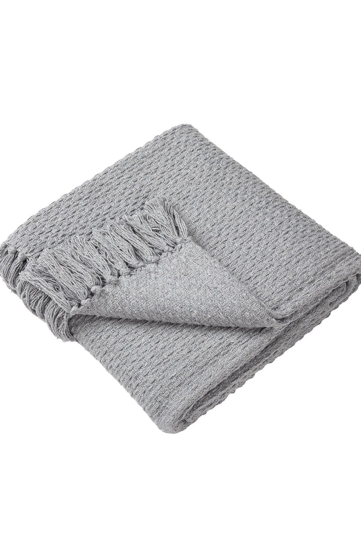 Drift Home 'Hayden' Textured Woven Throw in Grey