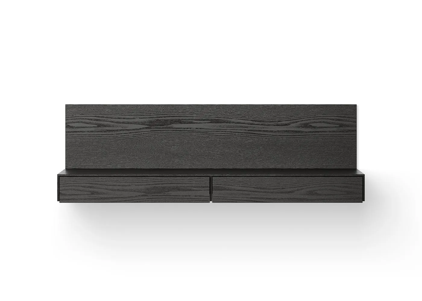 New Works Tana Wall Mounted Media Module Black Stained Oak 1