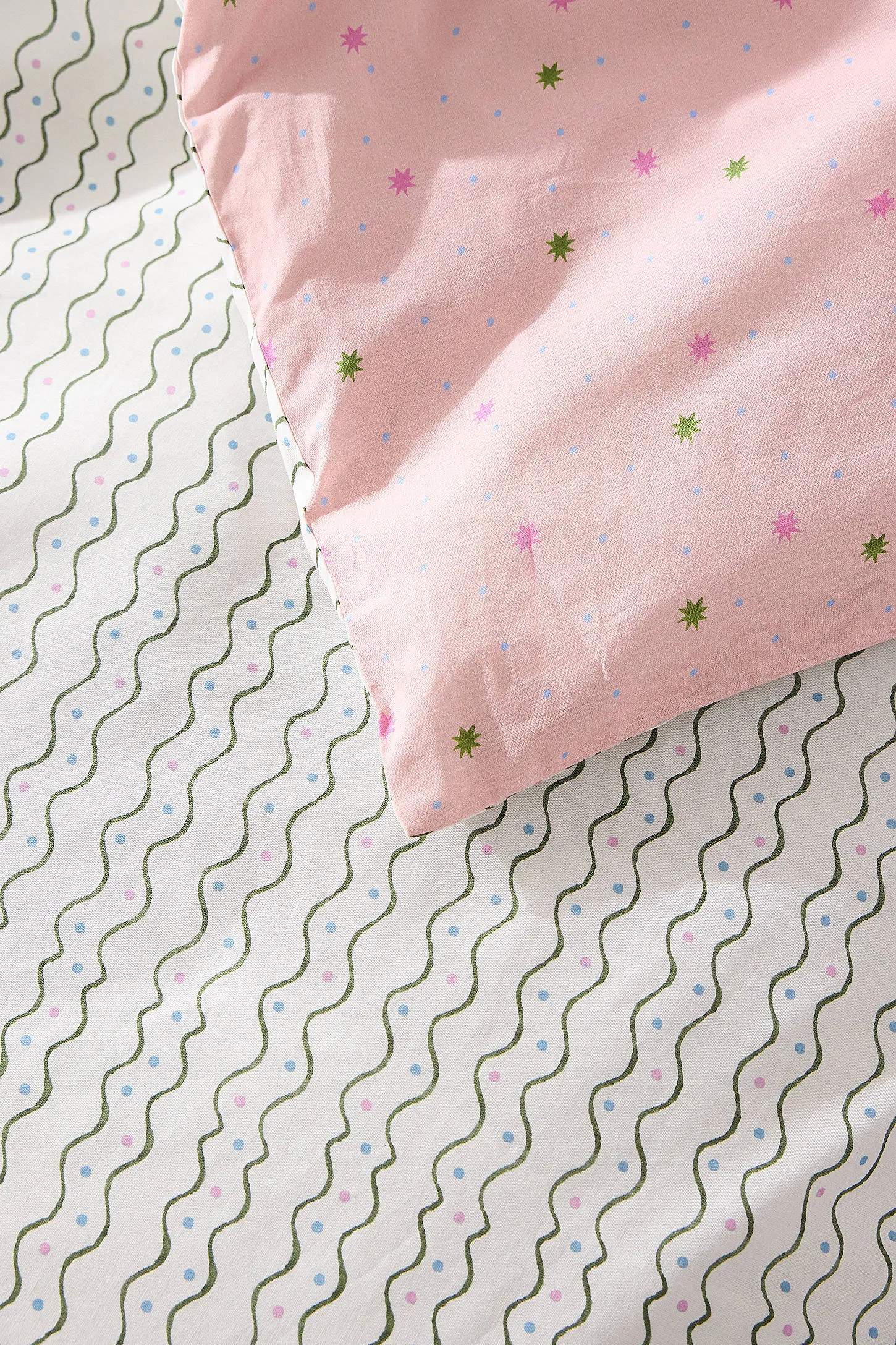 Stars & Stripes Reversible Duvet Set - Pink combo 3