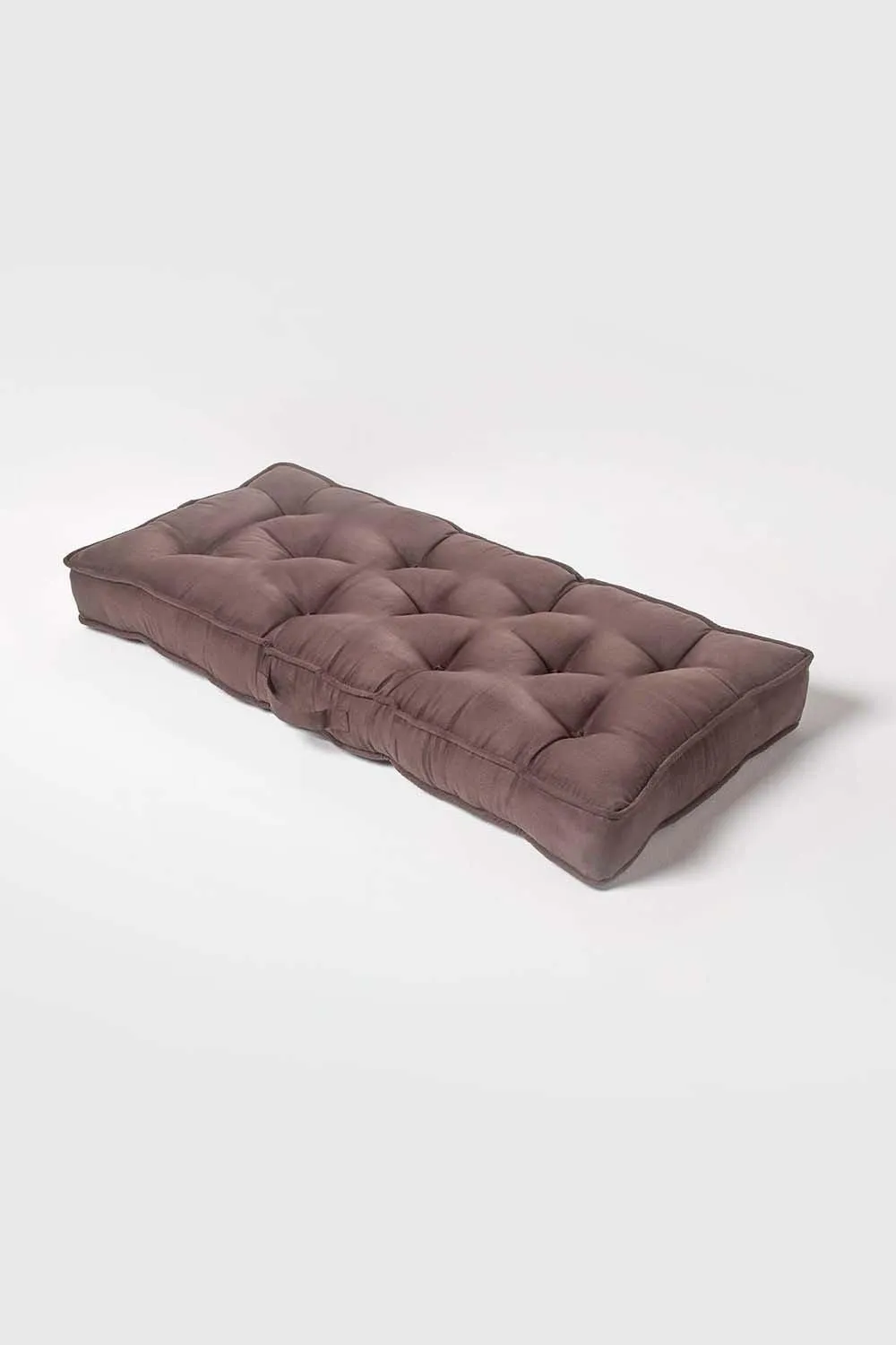 Homescapes Faux Suede 2 Seater Booster Cushion in Chocolate 2