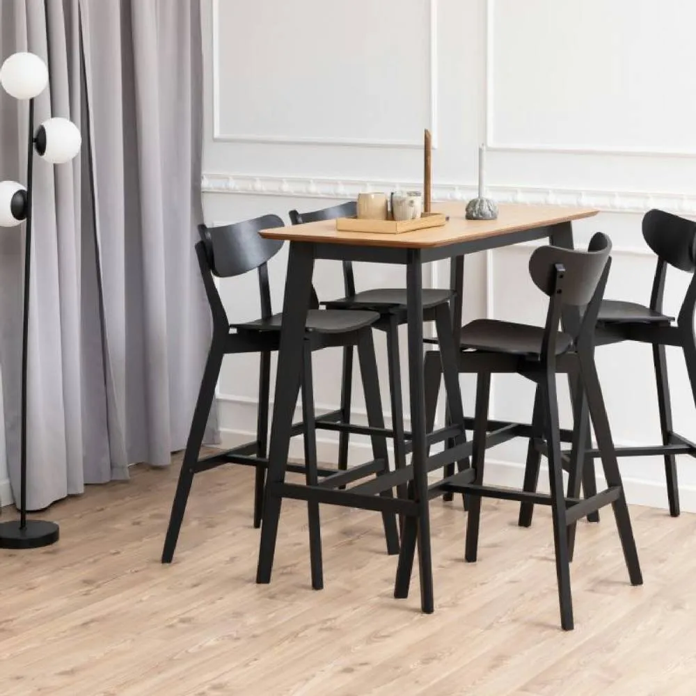 netfurniture Chelsea Bar Table in Oak & Black 4