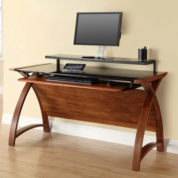 Helsinki Wide Desk with Monitor Shelf 1
