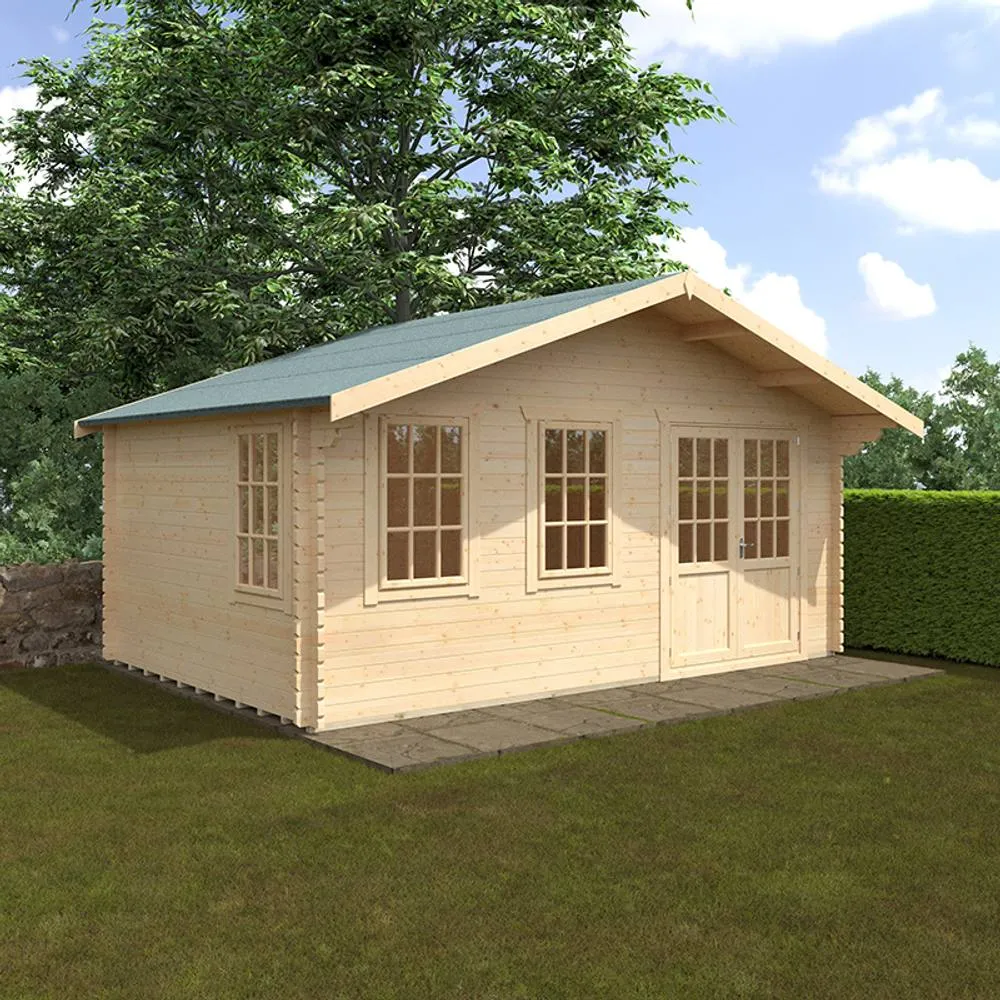 Buttercup Farm 12x18 The Forde 44mm Cabin - L355 x W535 x H302.9 cm in Natural 2