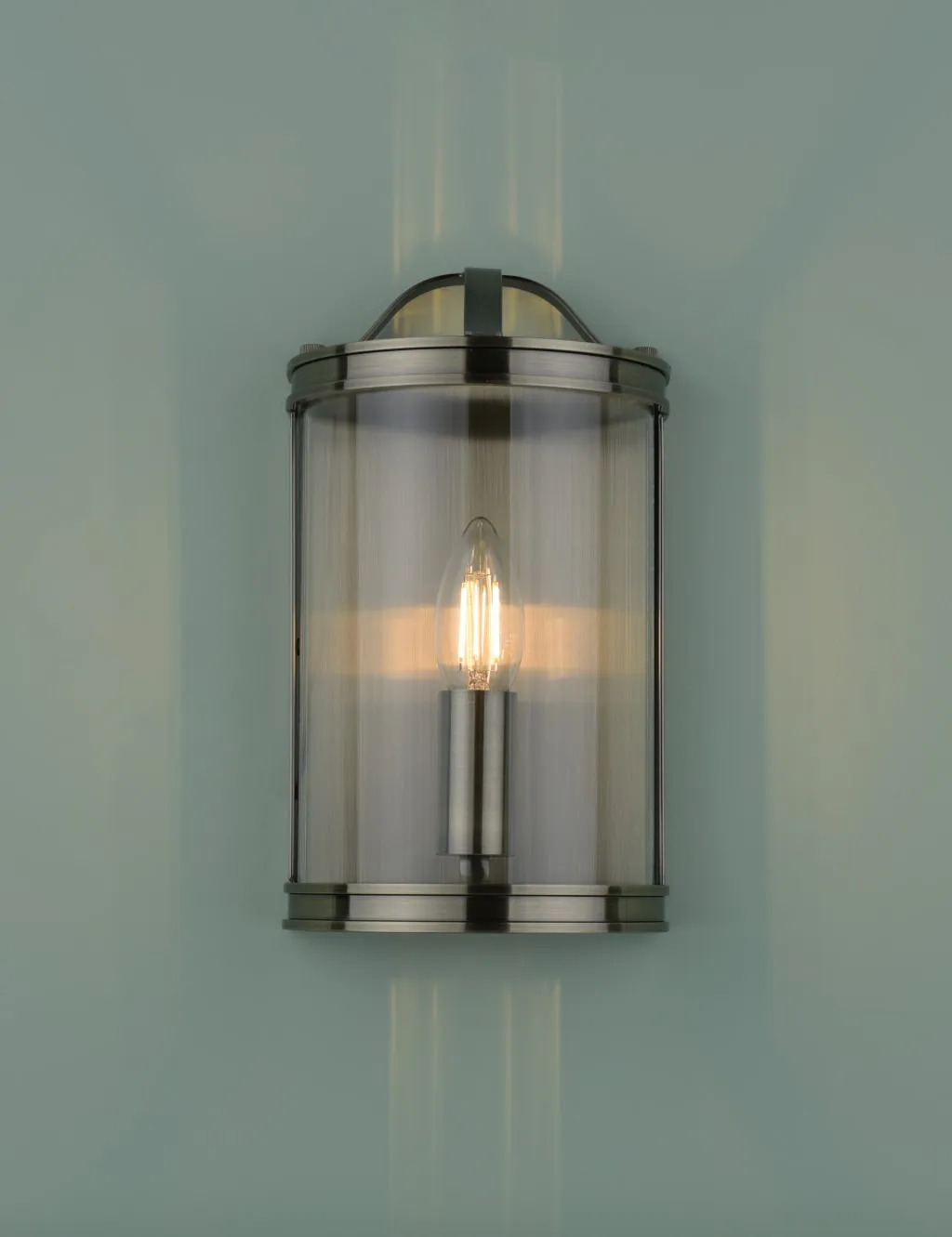 Laura Ashley Harrington Metal Flush Wall Light Antique Brass