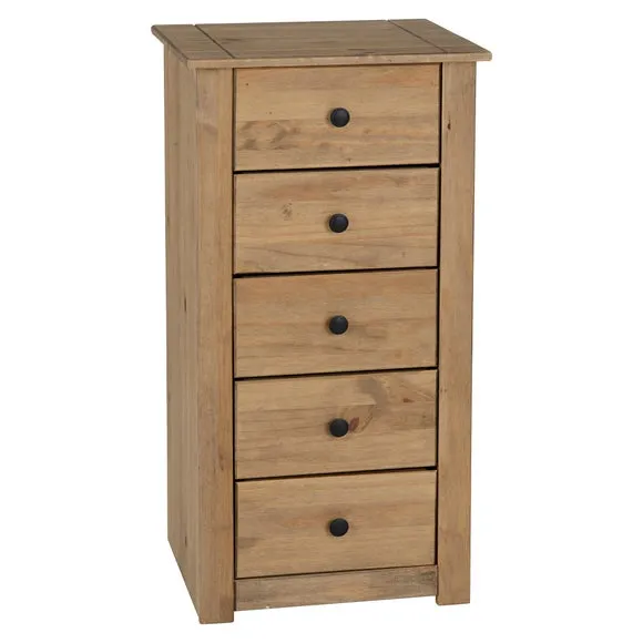 Panama 5 Drawer Chest, Pine 2