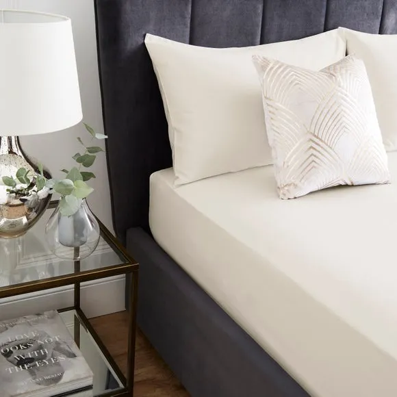 Hotel 400 Thread Count 100% Cotton Sateen Fitted Sheet