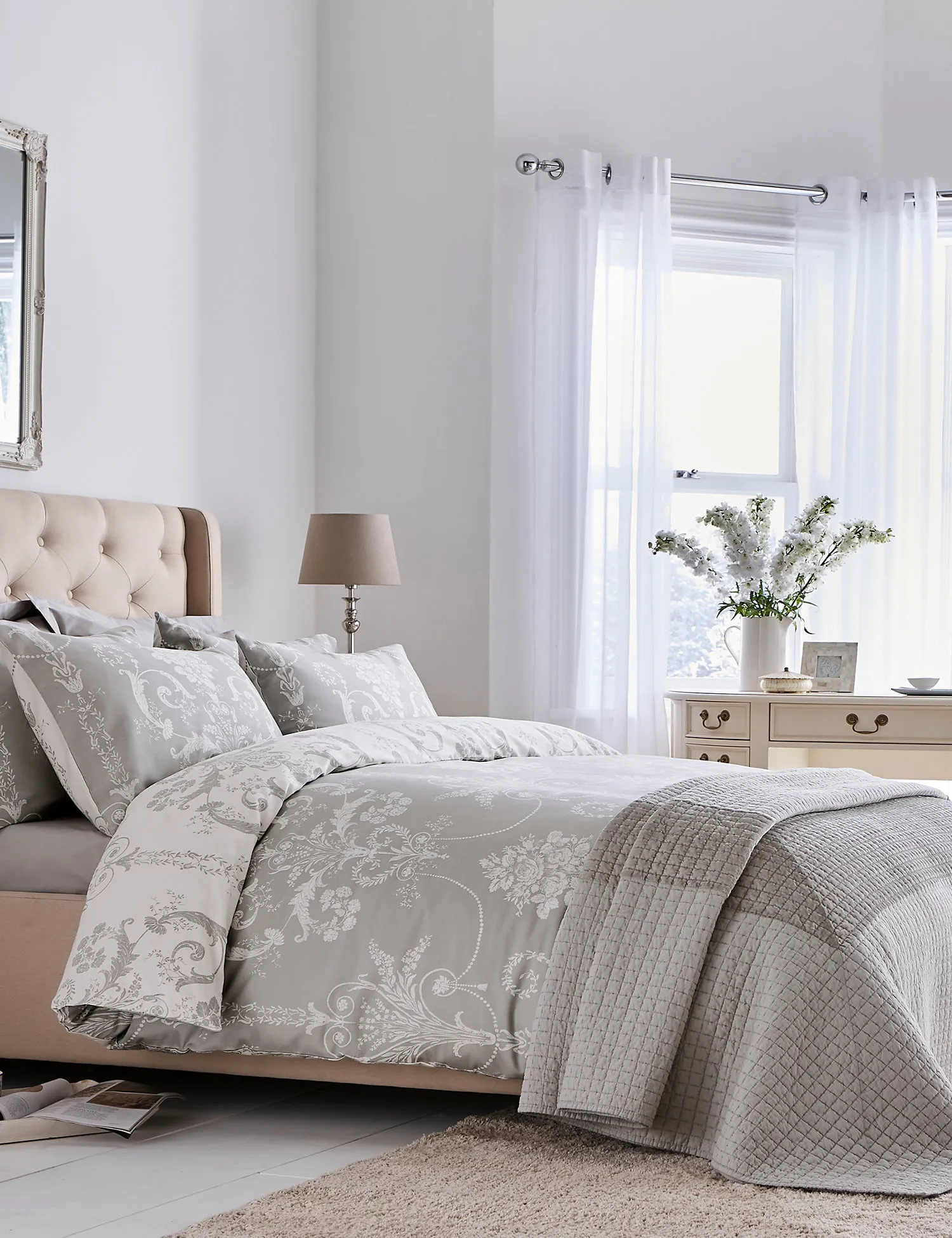M&S Laura Ashley 2 Pack Pure Cotton Josette Pillowcases