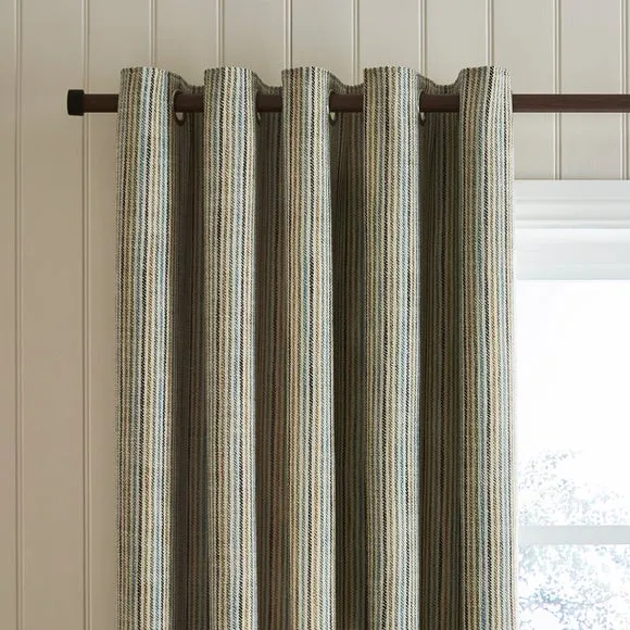 Walker Tonal Stripe Eyelet Curtains 1