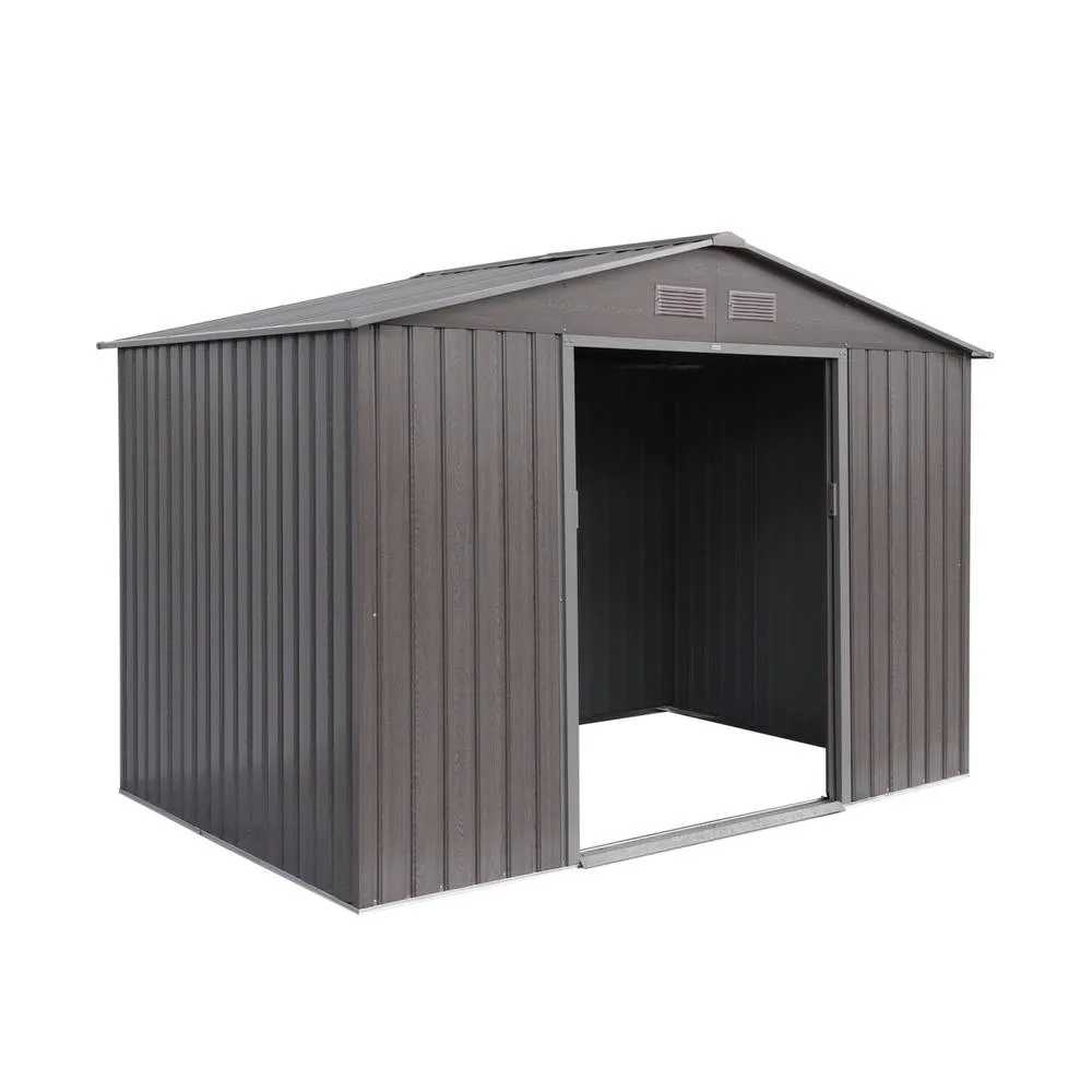 sweeek Metal garden shed 5.29m² with anchoring kit in Grey 3
