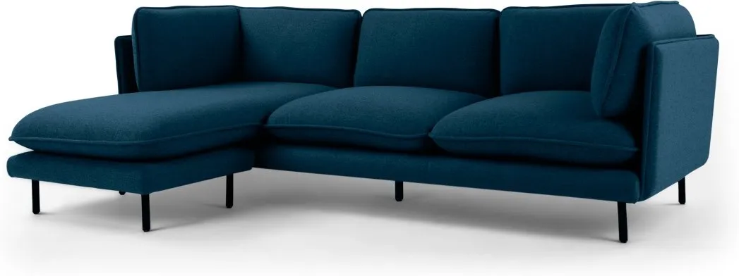 Wes 3 Seater Chaise End Corner Sofa, Elite Teal
