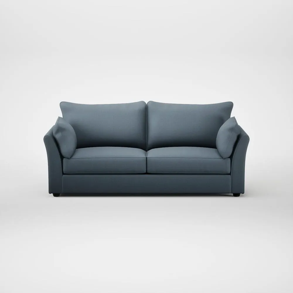 Heal's Tailor 4 Seater Sofa Smart Cotton Linen Celestial Black Feet 1