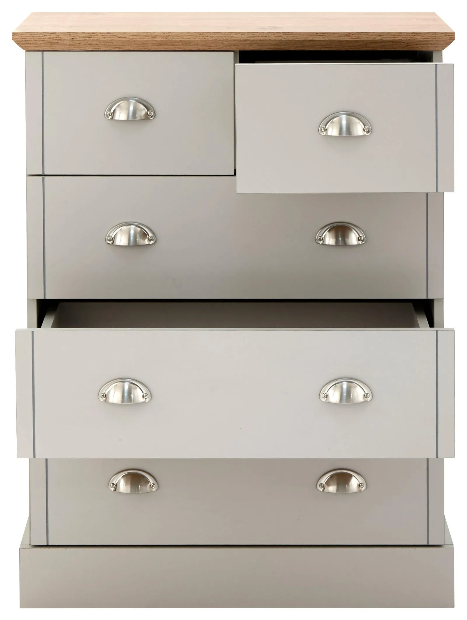 GFW Kendal 2 + 3 Drawer Chest in Grey 5