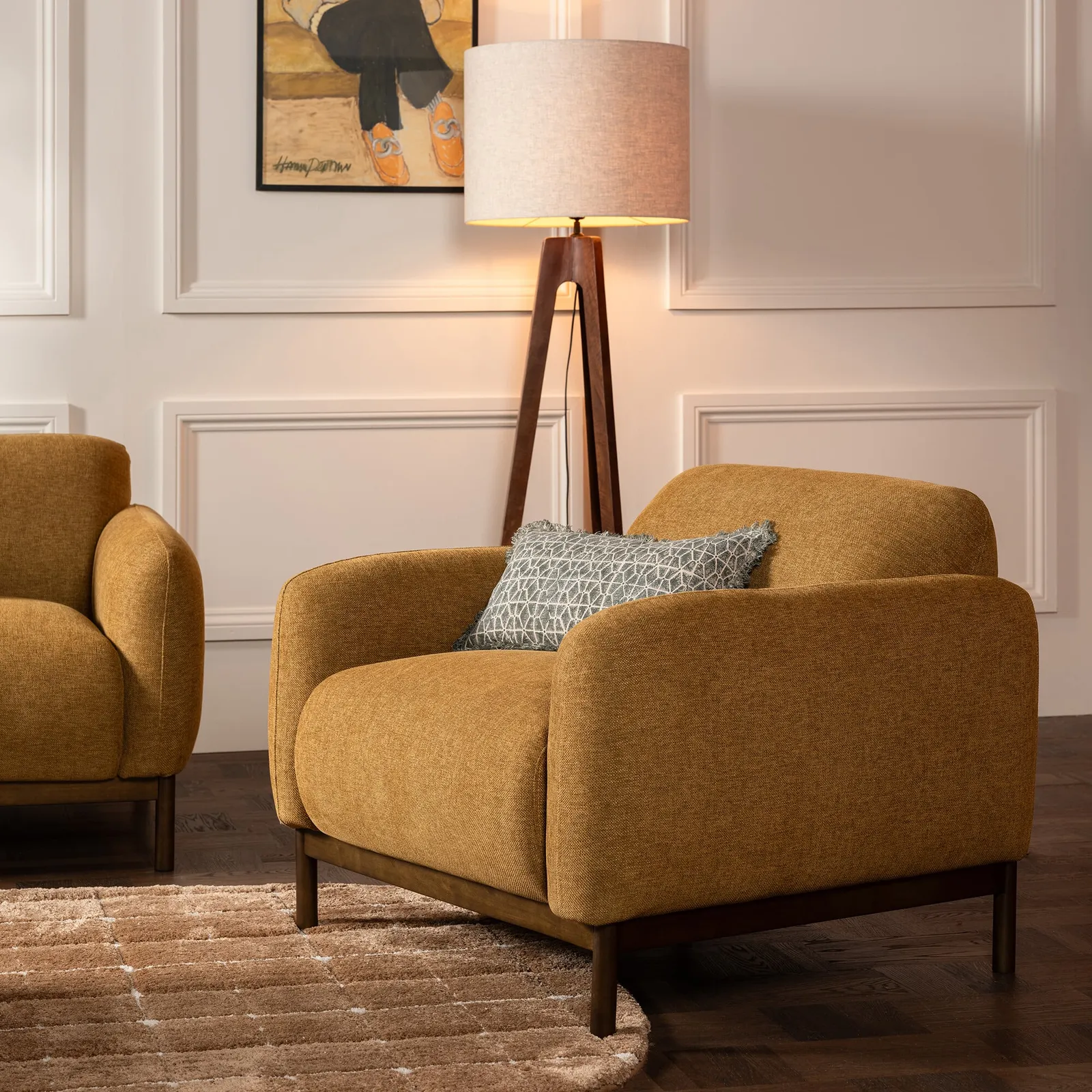 Connie Armchair, Yellow Fabric | Barker & Stonehouse 4