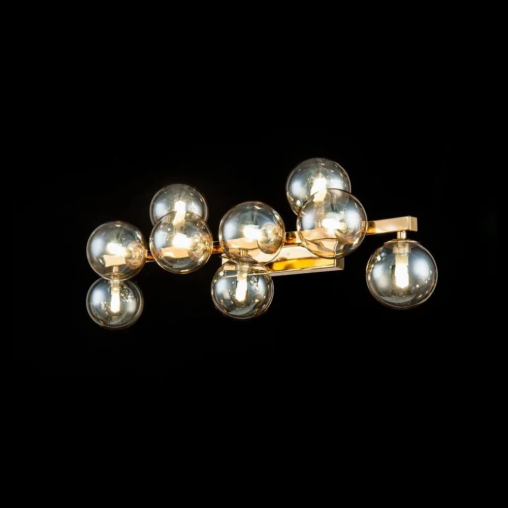 Netlighting Dallas Wall Lamp Gold 9 Light G9 2