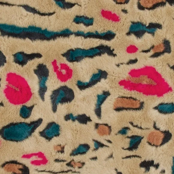Elsie Leopard Brights Faux Fur Cocktail Chair 6