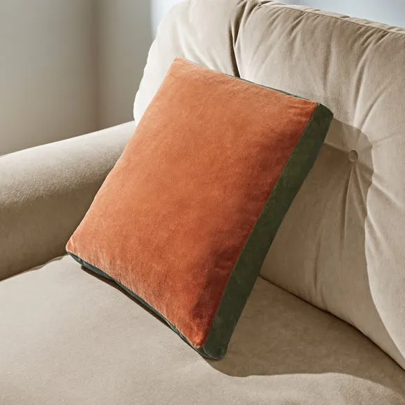 Box Edge Cotton Velvet Cushion 1