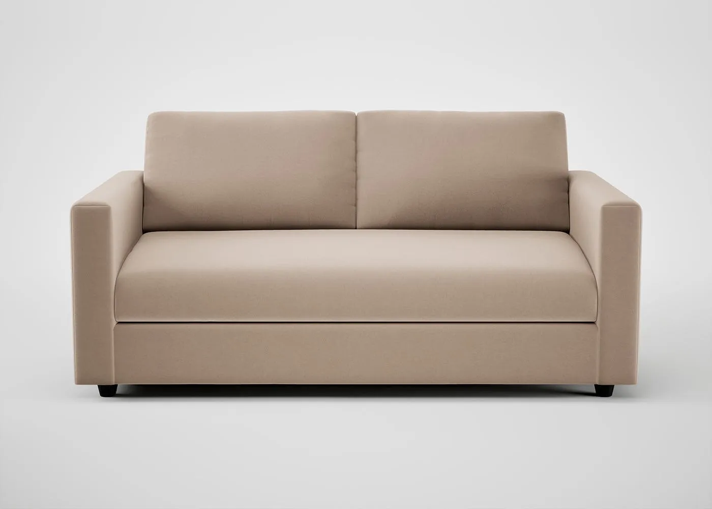 Heal's Nimbus II 3 Seater Sofa Smart Velvet Pebble Black Feet 1