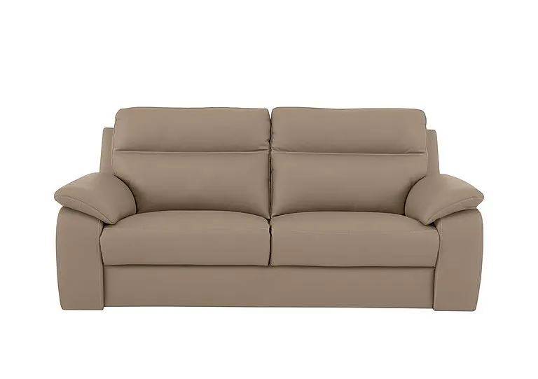 Pepino 3 Seater Leather Sofa - Torello Taupe
